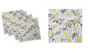 Ambesonne Spring Flowers Set of 4 Napkins, 12" x 12"